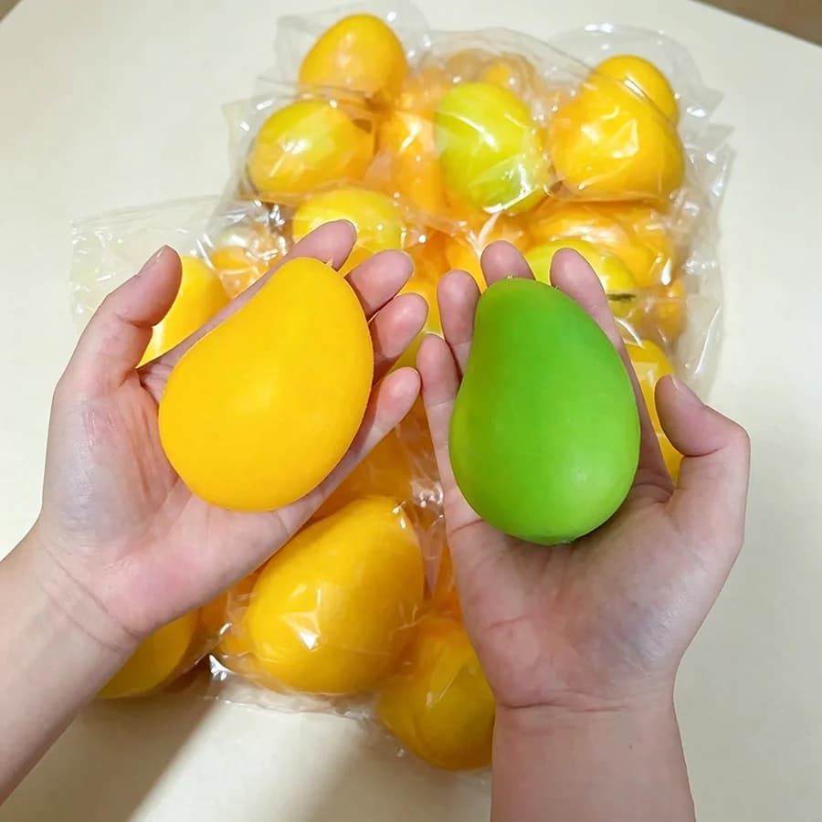 1PC Mango Squishy Toy, Super Soft Slow Rising Fruit Stress Ball, Sensory Fidget Toy for Stress Anxiety Relief