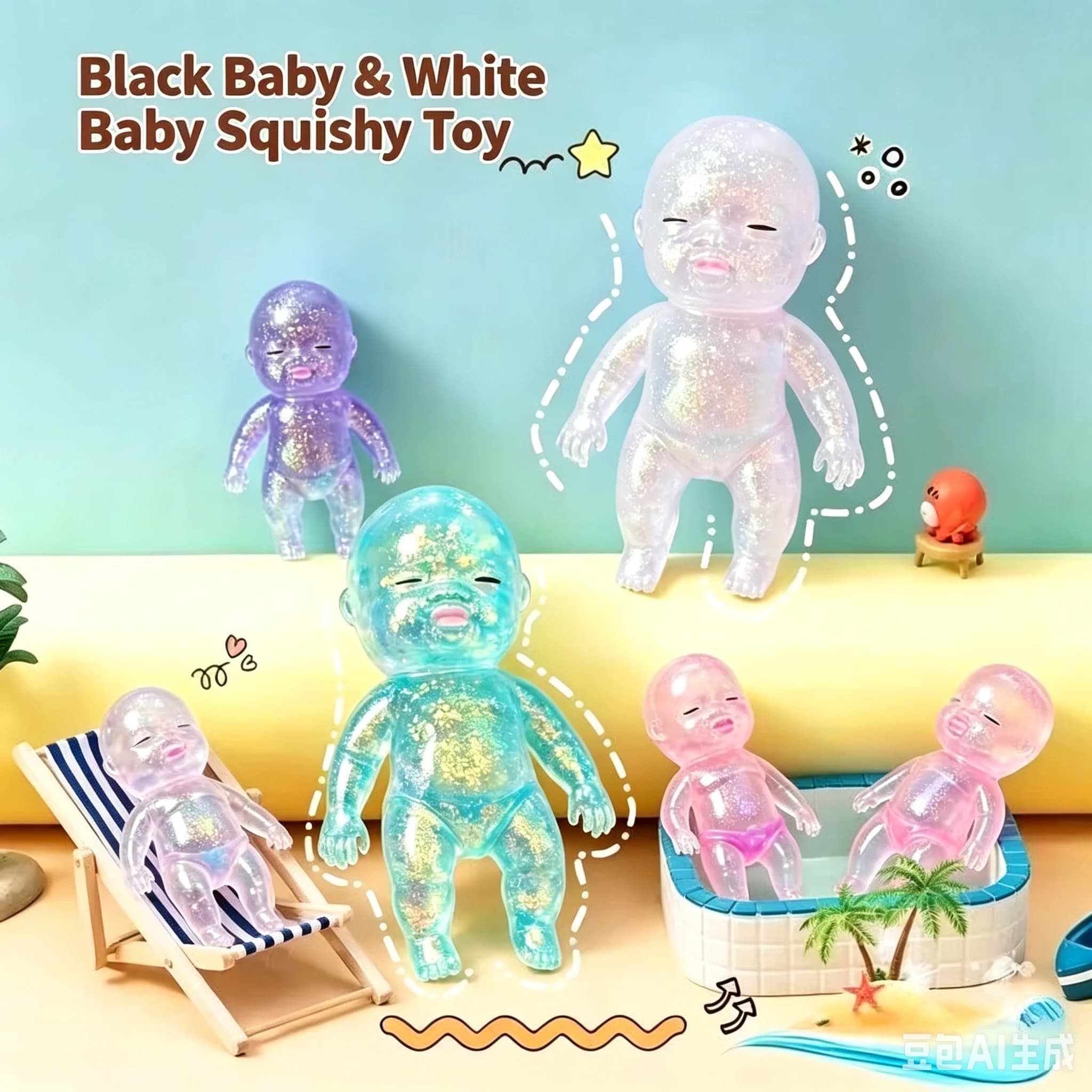 Curiosities Sugar Swaps Squishie Large Sparkly Squishy Toys Squeezing,Collecting & Trading,