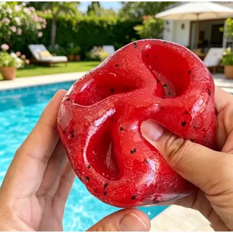 Handmade Vaseline Watermelon Smoothie Stress Ball Watermelon Smoothie Squeeze Toy Squishy Stress Relieving Toys Home Decor Gifts