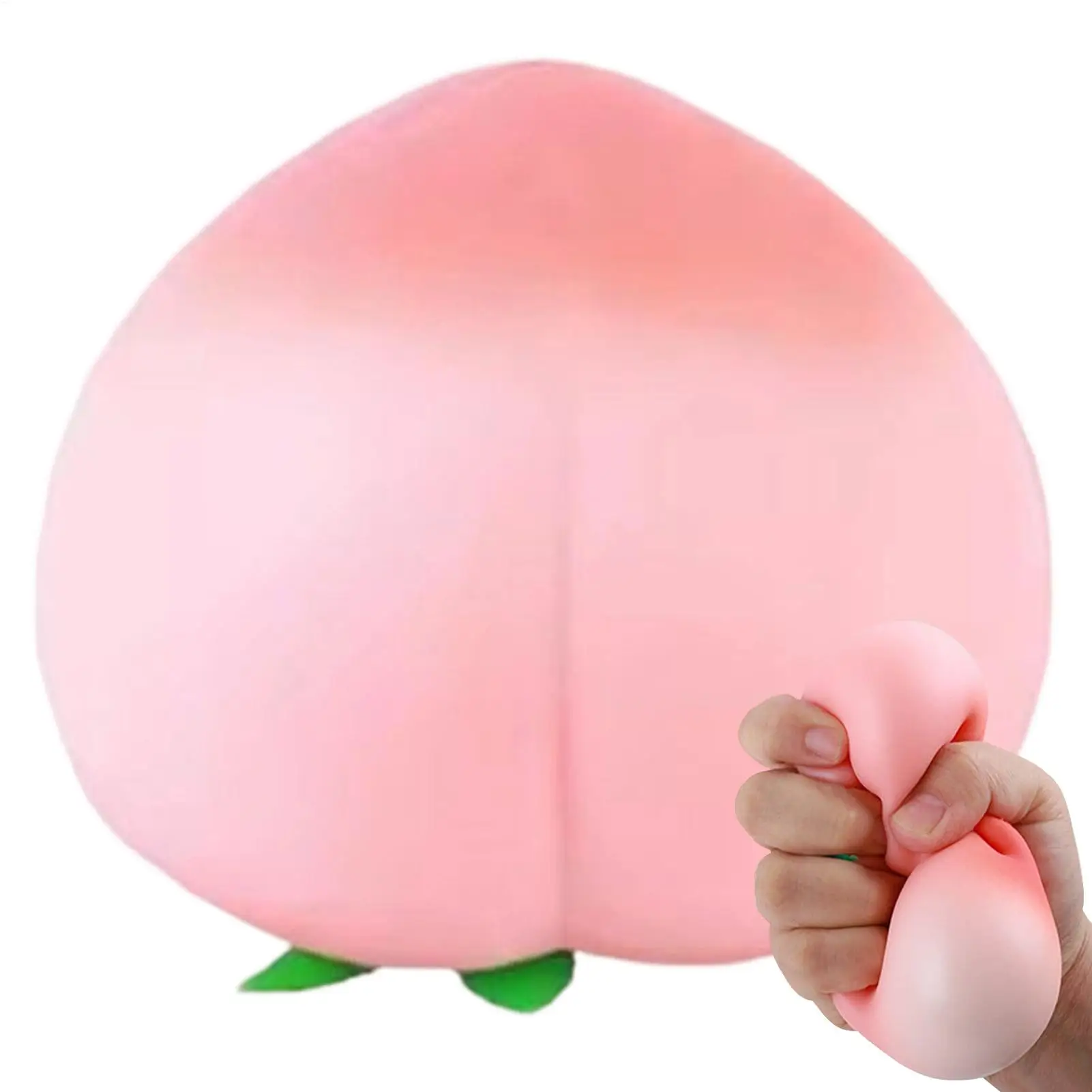Pink Yellow Juicy Peach Squishy Toy Anti-Stress Slow Rising Fruit Pinch Squeeze Stress Reliever Toys Fun Design Squeezable Toys