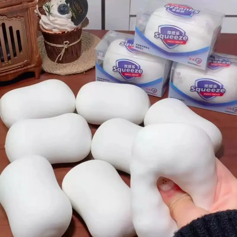 Crunchy Squishy Stress Ball, Soft Filled Sensory Fidget Toy, Anti-Anxiety Decompression Squeeze Reliever for Kids Adults